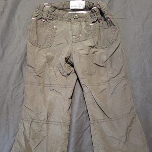 Cargo Pants Fleece Lined Inside Old Navy Brown Base Pink Accents 2T Size